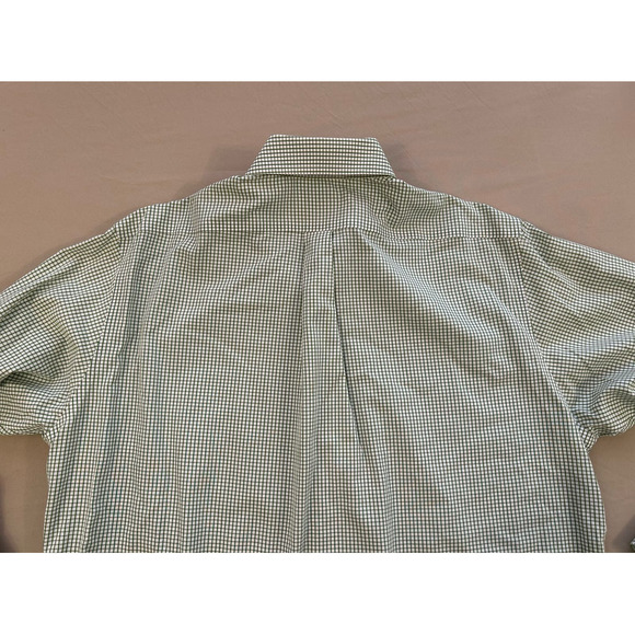 BROOKS BROTHERS Shirt EUC Green White Stripe Sz 16.5-34/35 Original Polo Shirt - Picture 8 of 9